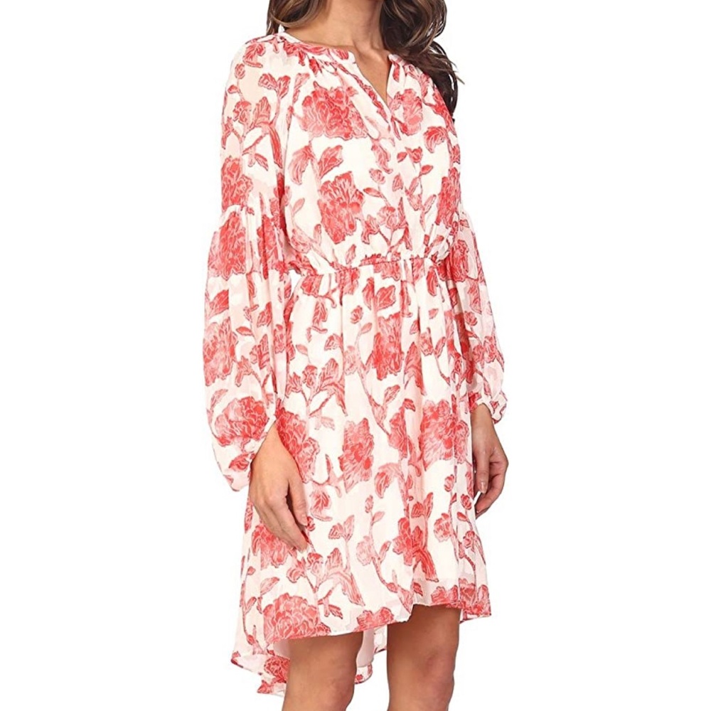 Adrianna Papell Floral Jacquard Loose-Fit Dress